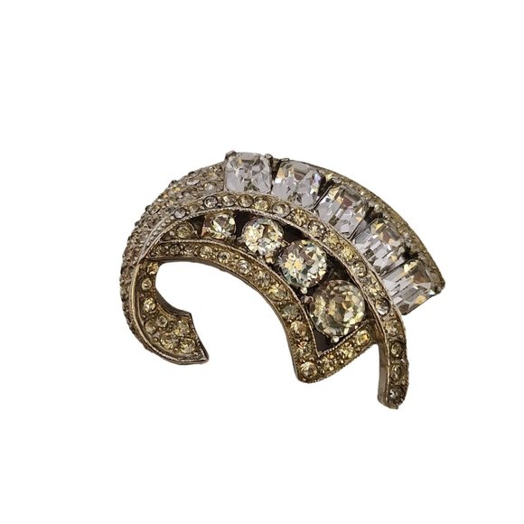 Vintage Signed Rhinestone Coro Fur Clip (A3559) - Picture 1 of 8